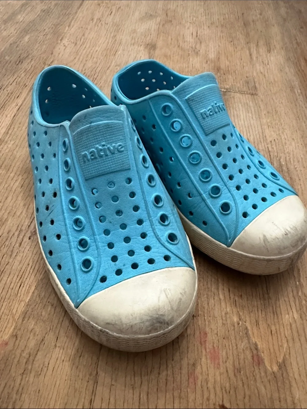 Native Kids Slip-On Water Shoes in Aqua Blue- C9